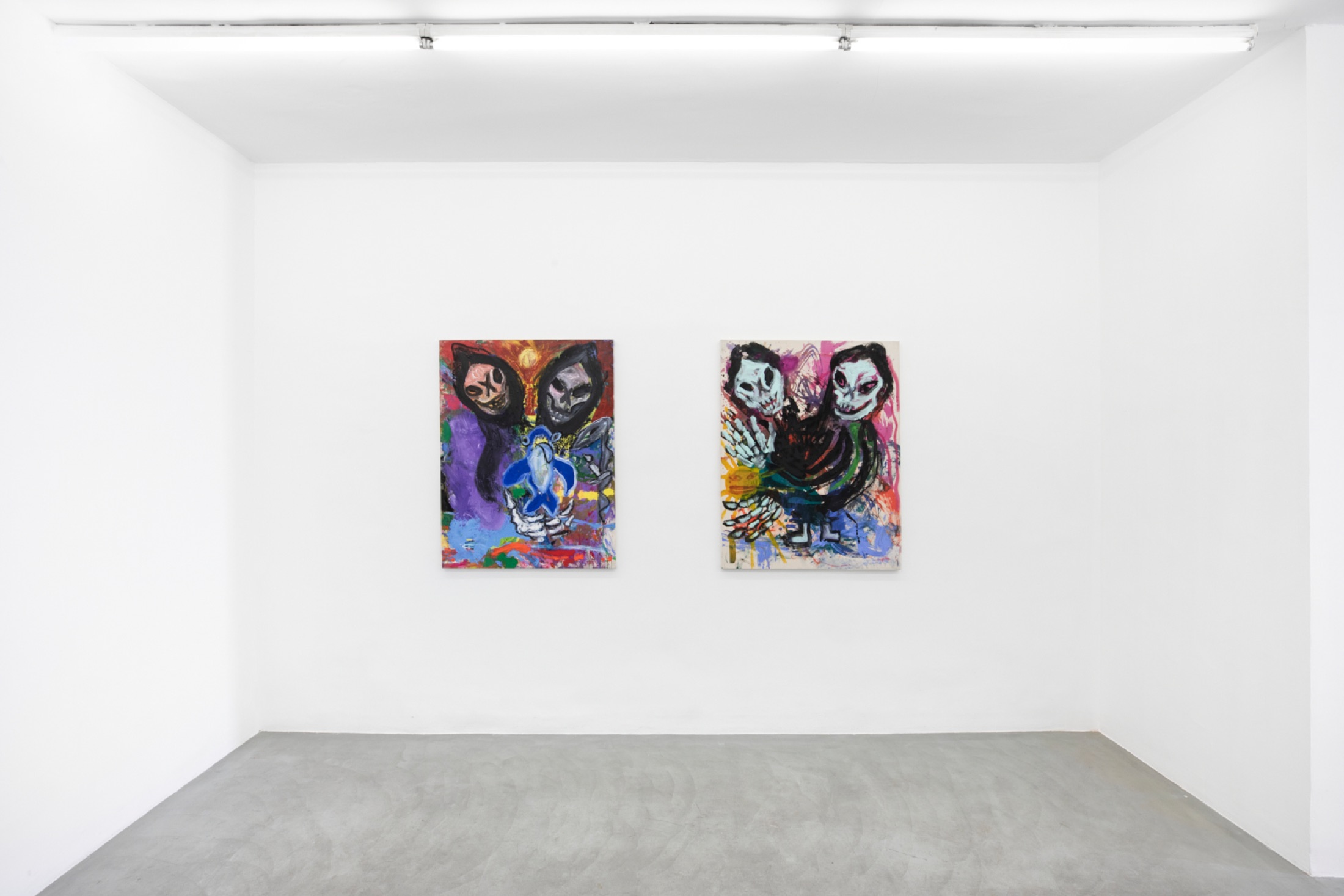 Installation view of A.K.A. PSYCHOPOMP, Bremond Capela, Paris, France, 2025